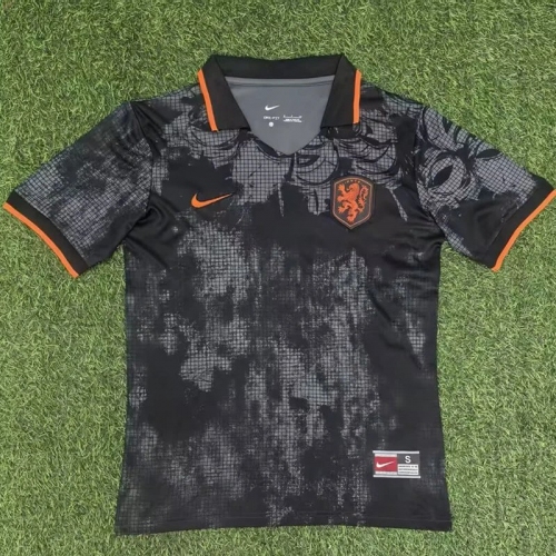 25/26 Netherlands Grey Black Special Edition Fans Soccer Jersey