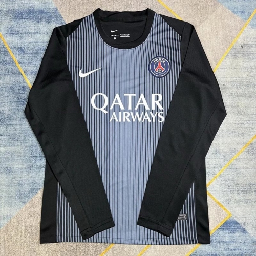 25/26 PSG Goalkeeper Black Long Sleeve Fans Soccer Jersey