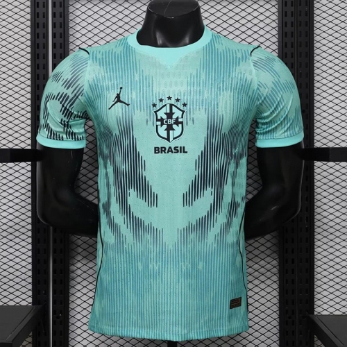 26/27 Brazil Goalkeeper Light Blue Player Version Soccer Jersey