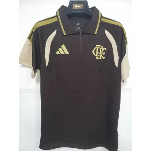26/27 Flamengo Black Polo Shirts#半拉链