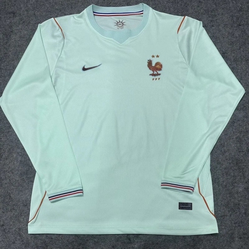 26/27 France Away Long Sleeve Soccer Jersey(embroidery star刺绣星星)