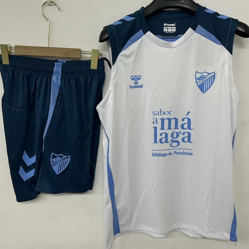 26/27 Málaga CF White Tank top and shorts suit