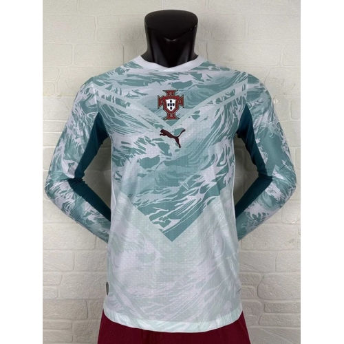 26/27 Portugal Away White Player Version Long Sleeve Soccer Jersey