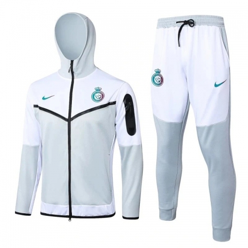 2024/2025 Al-Nassr Long Zipped Jacket Light Grey Football Shirt