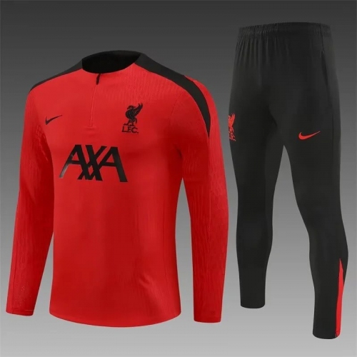 2024/2025 Liverpool Half-Pull Training Suit Red Jersey Set