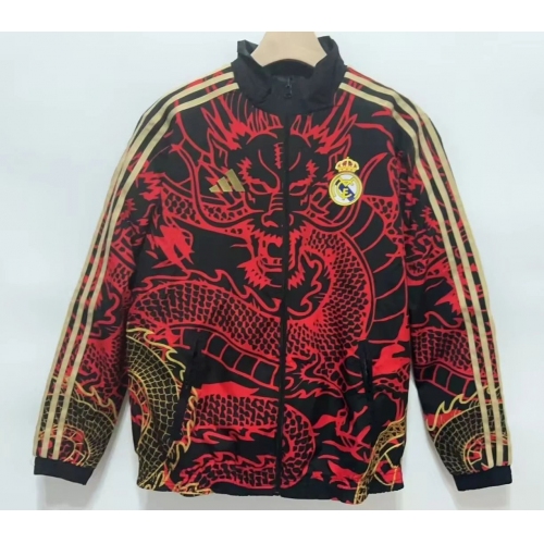 2024/2025 Real Madrid Red Dragon Double-Sided Windbreaker