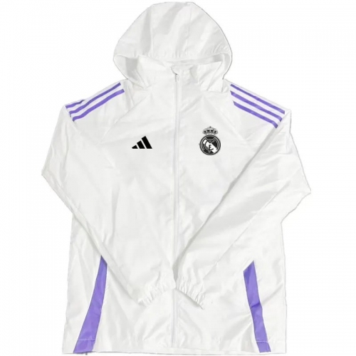 2024/2025 Real Madrid Windbreaker Jersey Purple Label White
