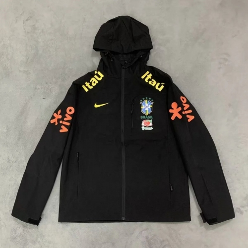 2025 Brazil National Team Windbreaker Black Football Shirt
