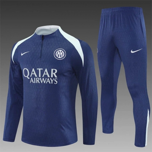 2025/2026 Inter Milan Half-Pull Training Suit Royal Blue Football Jersey