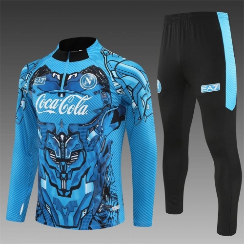 2025/2026 Napoli Half-Pull Training Blue Set
