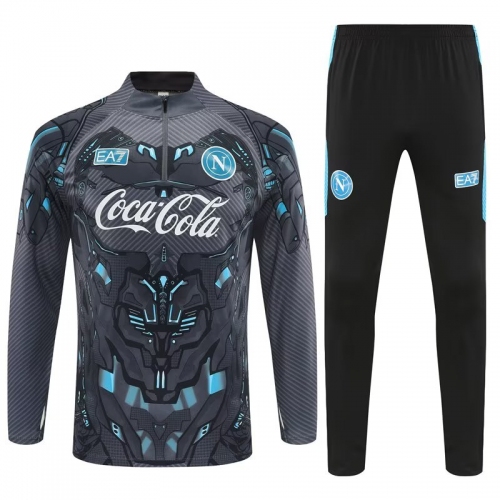 2025/2026 Napoli Half-Pull Training Suit Gray Football Jersey
