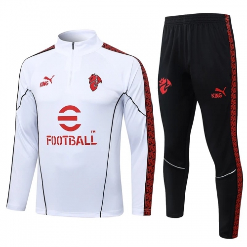 25/26 ACM White Half Pull Tracksuit #B25145 (半拉链)