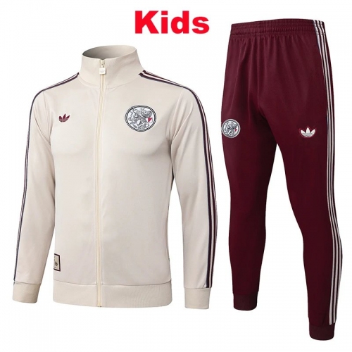 25/26 Ajax Yellow Kids Jacket Tracksuit#E25163童装