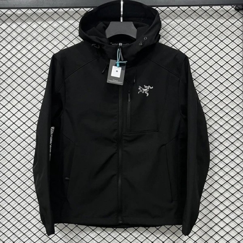 25/26 Archaeopteryx Black Thickened Assault Hooded Windbreaker#RK1101 (加厚冲锋衣）
