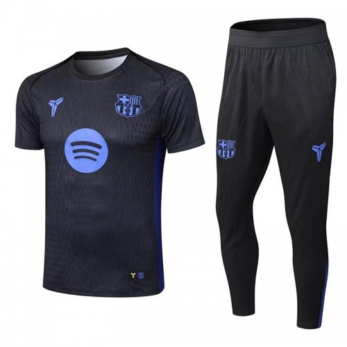 25/26 BAR Black Player Version Soccer Jersey& Purple pants
