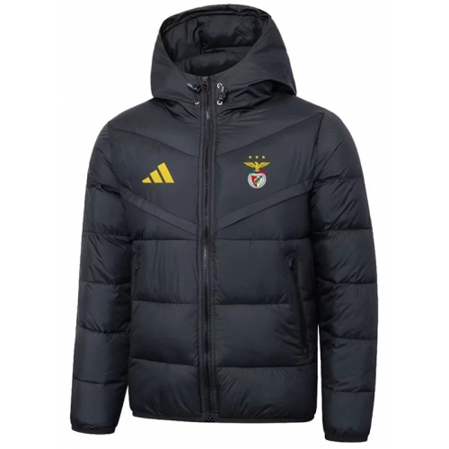 25/26 Benfica Black Hooded Cotton Coat 连帽棉衣