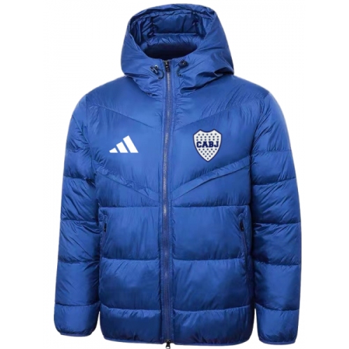 25/26 Boca Juniors Blue Hooded Cotton Coat 连帽棉衣
