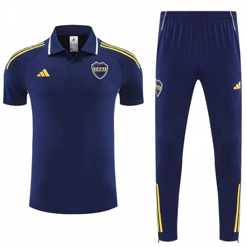 25/26 Boca Juniors Royal Blue polo shirts pants suit
