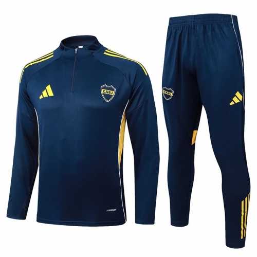 25/26 Boca Royal Blue Half Pull Tracksuit #B25108 (半拉链)