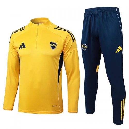 25/26 Boca Yellow Half Pull Tracksuit #B25109 (半拉链)