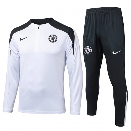 25/26 CHE White Half Pull Tracksuit#B2576 (半拉链)