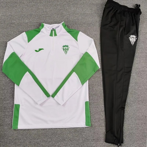 25/26 Córdoba White Half Pull Tracksuit (半拉链)
