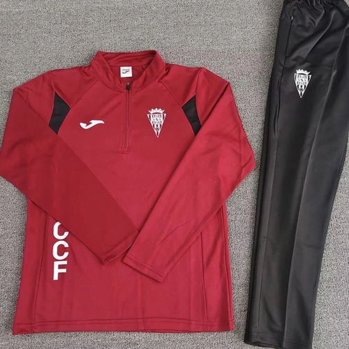 25/26 Córdoba Wine Red Half Pull Tracksuit (半拉链)