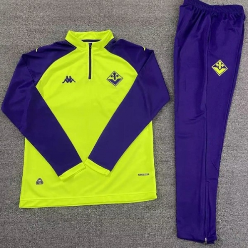 25/26 Fiorentina Fluorescent Green Half Pull Tracksuit (半拉链)