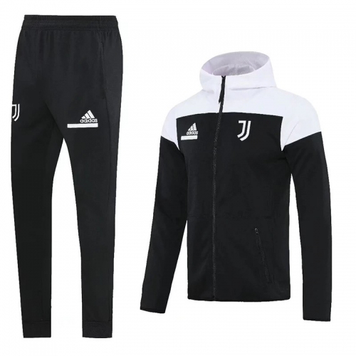 25/26 JUV Black hoodedJacket Tracksuit