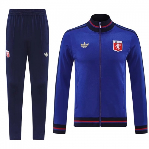 25/26 Lyon Royal Blue Jacket Tracksuit