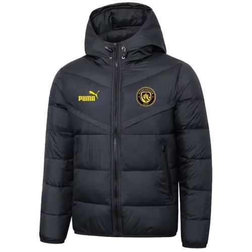 25/26 Man City Black Hooded Cotton Coat 连帽棉衣