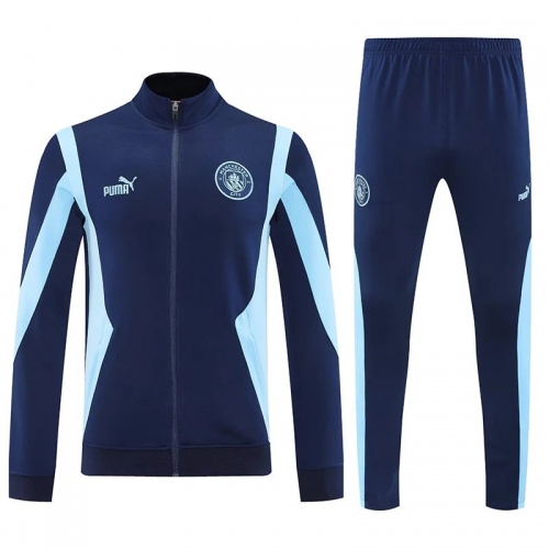 25/26 Man City Royal Blue Jacket Tracksuit（Zipper pants cuffs）拉链裤脚