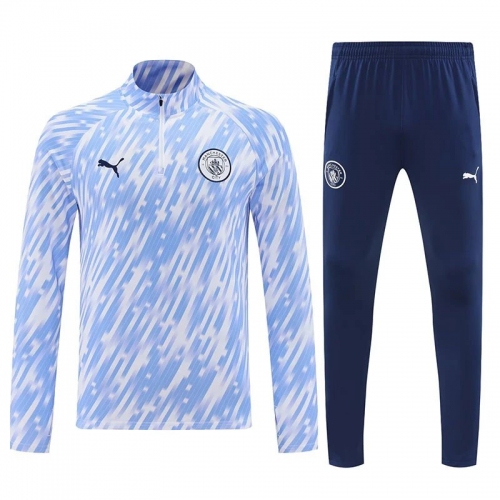 25/26 Man City White Lightning Half Pull Tracksuit (半拉链)