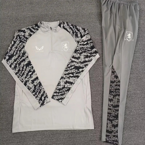 25/26 Middlesbroughl Grey Half Pull Tracksuit (半拉链)