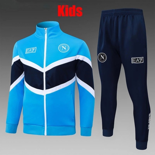 25/26 Napoli Lake Blue Kids Jacket Tracksuit# E25191童装
