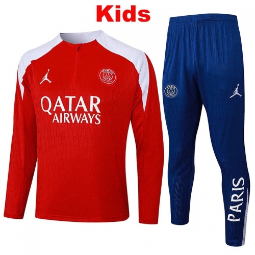 25/26 PSG Red Half Pull Tracksuit #E2521 (半拉链)