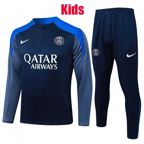 25/26 PSG Royal Blue Half Pull Tracksuit#E25147 (肩蓝、半拉链)