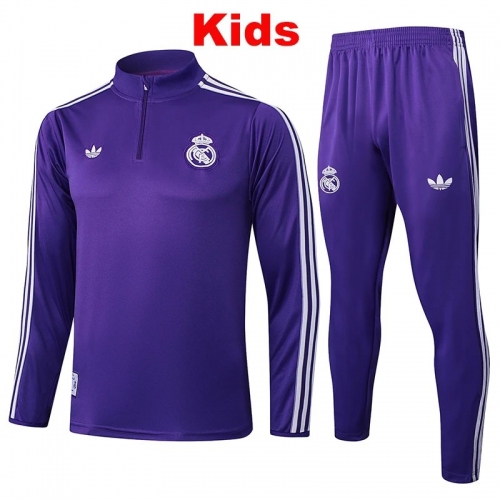 25/26 RMA Purple Kids Half Pull Tracksuit #E2520 (半拉链)