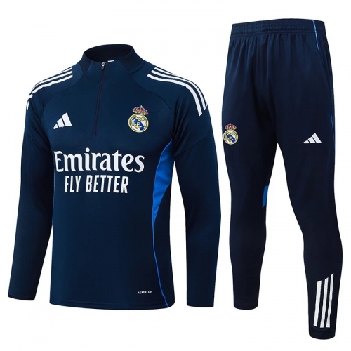 25/26 RMA Royal Blue Half Pull Tracksuit#B25147(半拉链)