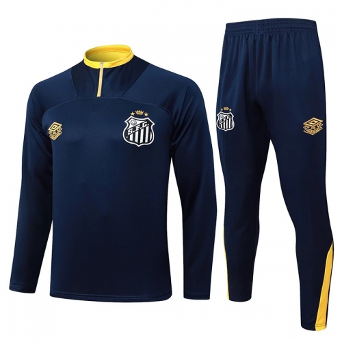 25/26 Santos FC Cyan Half Pull Tracksuit #B25101(半拉链)