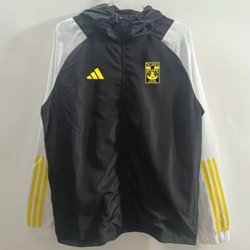 25/26 Tigres UANL Black Hooded Windbreaker