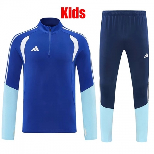 26/27 AD Blue Kids Half Pull Tracksuit#814(童装半拉链)