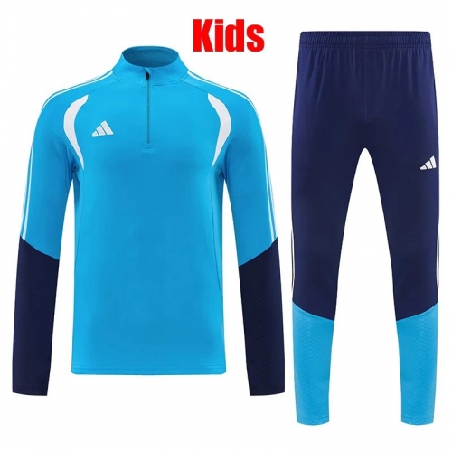 26/27 AD Lake Blue Kids Half Pull Tracksuit#814(童装半拉链)
