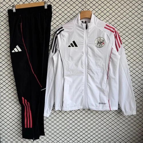 26/27 Ajax Ｗhite Windbreaker Tracksuit