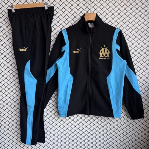 26/27 Marseille Black & Blue Windbreaker Tracksuit