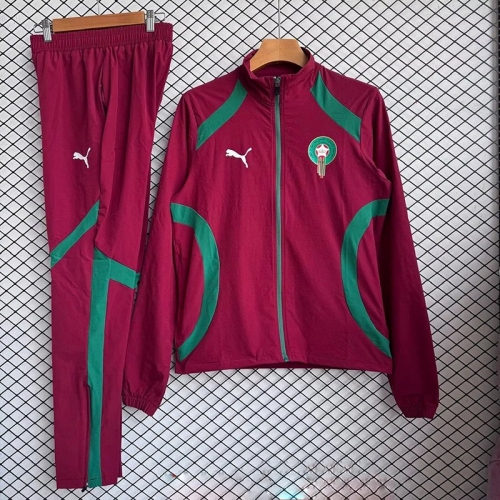 26/27 Morocco Red Windbreaker Tracksuit