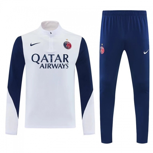 26/27 PSG White Half Pull Tracksuit# (半拉链)