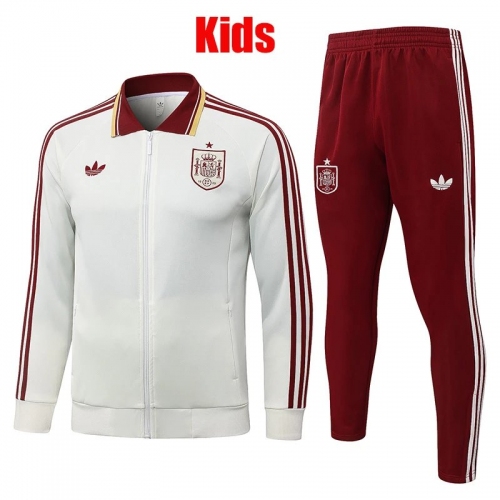 26/27 Spain Beige Kids Jacket Tracksuit(童装)