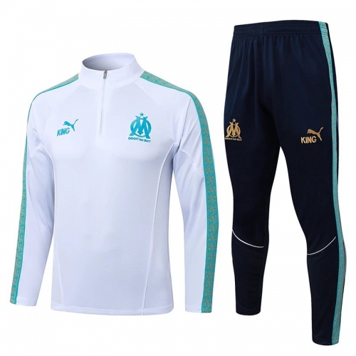 26/276 Marseille White Half Pull Tracksuit #B25146 (半拉链)