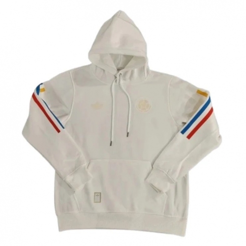 Colombia Nation 2024 100th Anniversary White Hoodie Jacket